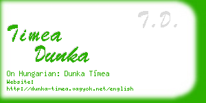 timea dunka business card